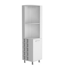 Corner Bar Cabinet Cleveland, Living Room, White