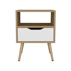 Kechi Nightstand White/Macadamia