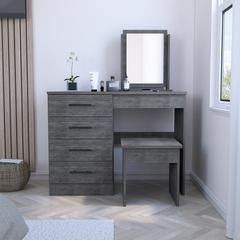 Makeup Dressing Table Roxx, Bedroom, Smoky Oak