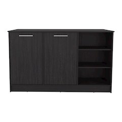 Kitchen Island Leoti, Kitchen, Black
