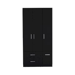 Four Door Armoire Crosby, Bedroom, Black