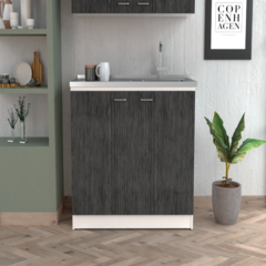 Utility Sink Vernal, Kitchen, White / Smoky Oak