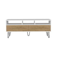 Glenns Ferry Tv Stand, Living Room,  White/Macadamia