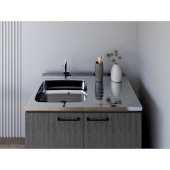 Utility Sink Cabinet Burwood, Kitchen, Smoky Oak