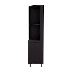 Corner Bar Cabinet Cleveland, Living Room, Black