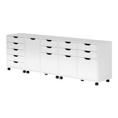 Halifax 3-Pc Cabinet Set with File Drawer, White