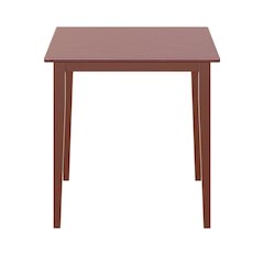 Mid Century Dining Table In Solid Walnut Finish, Square Kitchen Table