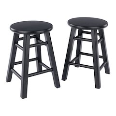 Element 2-Pc Dining Stool Set, Black