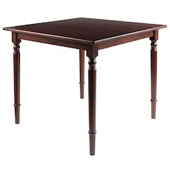 Walnut Small Square Dining Table – Solid Wood Kitchen Table for Spaces