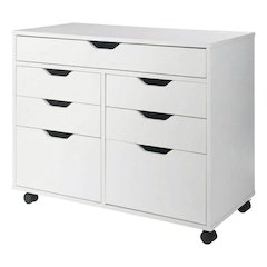 White Storage Cabinet, Composite Wood Pantry Organizer