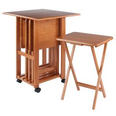 Sophia 5-pc Snack Table Set, Teak