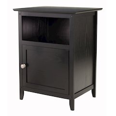 Accent Table, Side End Table, Storage Cabinet, Single Door