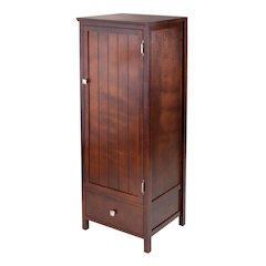 Jelly Cabinet, Storage Cupboard, Drawer, Walnut Finish