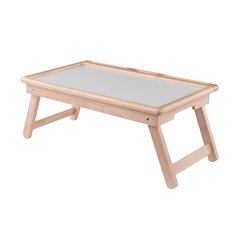 Arlo Breakfast Tray with Flip Top, Natural and White
