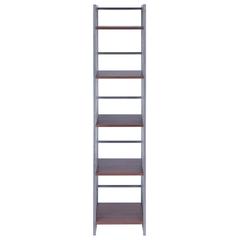 Isa 5-Tier Shelf, Graphite and Walnut