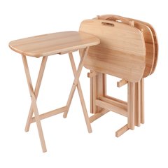 Lucca 5-pc Snack Table Set, Natural