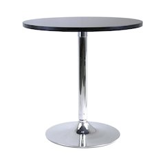 Black Small Round Dining Table – Compact Circle Table for Dining Spaces