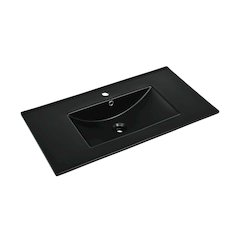 36" Vanity Sink Top in Glossy Black