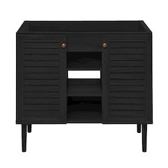 Bron 36" Freestanding Bathroom Vanity Cabinet without Top in Black Oak