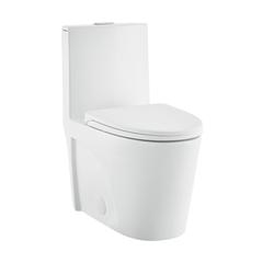 One-Piece Elongated Toilet Vortex Dual-Flush in Matte White 1.1/1.6 gpf