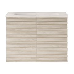 Cascade 30" Wall-Mounted Bathroom Vanity in White Oak with Sink Top