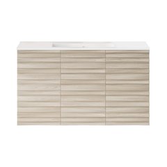 Cascade 36" Wall-Mounted Bathroom Vanity in White Oak with Sink Top
