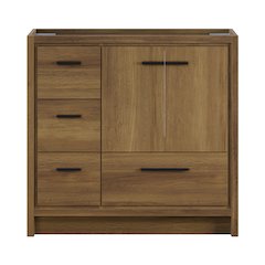 Virage 36" Freestanding Bathroom Vanity in Brown Oak without Sink Top