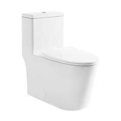 One-Piece Elongated Toilet with 0.8 GPF Water Saving Patented Technology