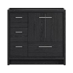 Virage 36" Freestanding Bathroom Vanity in Black Oak without Sink Top