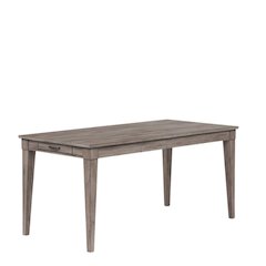 Gray Wood Dining Table with 2Drawers – Farmhouse Kitchen Table for 4