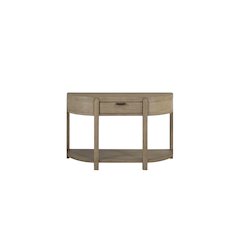 Transitional Elements Curved 1-Drawer Console Table - Toffee