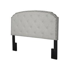 Light Gray Upholstered Twin Headboard with Soft Fabric and Durable Frame