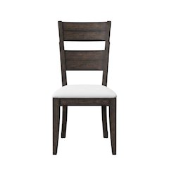 Solid Rubberwood Desk Chair with Elm Veneer Back for Dining Room