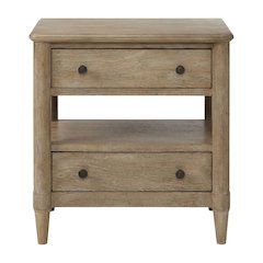 Sand-Colored Nightstand with Transitional Casual Style for Bedroom Decor