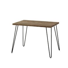 Rustic Wood and Metal Desk – Modern Home Office or Study Workstation