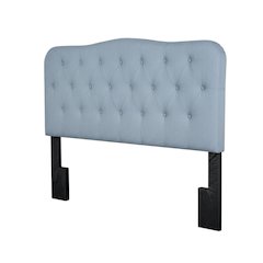 Light Blue Upholstered Twin Headboard with Soft Fabric and Sturdy Frame