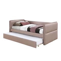 Trina Uph Twin Trundle Bed-Dusty Rose