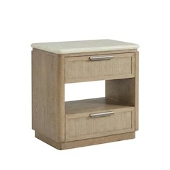 Toffee Nightstand with Rope Fronts and Transitional Style