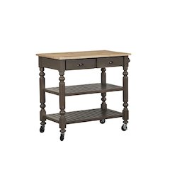 Payson Taupe Kitchen Cart