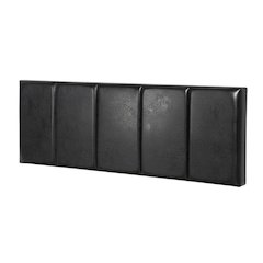 Black Upholstered King Headboard with Solid Rubberwood Frame and Durable Finish