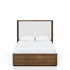 Summerfield Queen Upholstered Bed in Walnut Finish