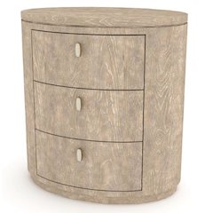 Transitional Elements Oval Nightstand - Toffee