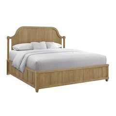 Magnolia King Planked Panel Bed - Cashew