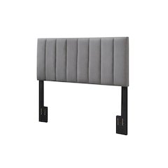 Gray Twin Upholstered Headboard with Padded Design for Comfortable Support