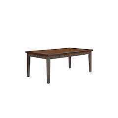 Will Dining Table W/ 6 Drawers in Gray / Brown Finish