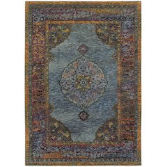 ANDORRA Blue 3' 3 X  5' 2 Area Rug