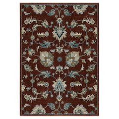 4X6 Casual Rug Made of Polyester, Red color