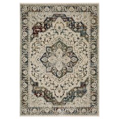 4X6 Traditional Rug Made of Polyester, Beige color