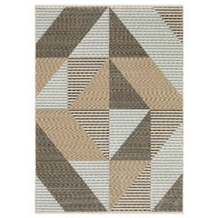 4X6 Casual Rug Made of Polyester, Beige color
