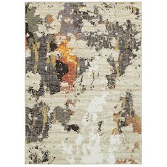 EVOLUTION Beige 3' 3 X  5' 2 Area Rug